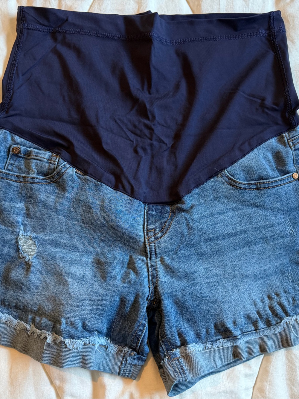Pinkblush Maternity Cuffed Denim Shorts